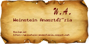 Weinstein Anasztázia névjegykártya